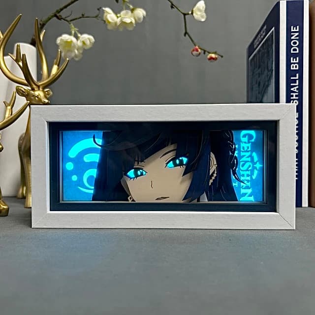 Yelan GlowFrame - Genshin Impact - Framed Wall Art by Zyko 