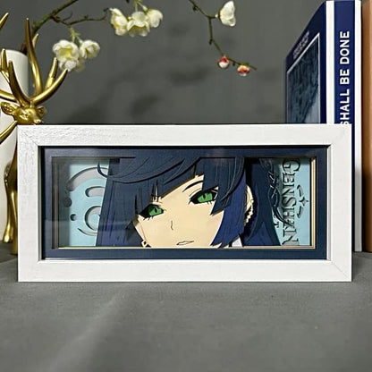Yelan GlowFrame - Genshin Impact - Framed Wall Art by Zyko 