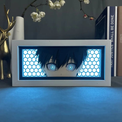 Yoichi Isagi GlowFrame - Blue Lock - Framed Wall Art by Zyko 