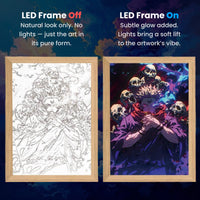 Yuji Itadori, LumiFrame: Jujutsu Kaisen - Framed Wall Art by Zyko 