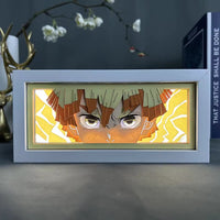 Zenitsu GlowFrame - Demon Slayer - Framed Wall Art by Zyko 