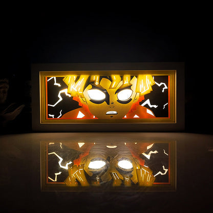 Zenitsu GlowFrame - Demon Slayer - Framed Wall Art by Zyko 