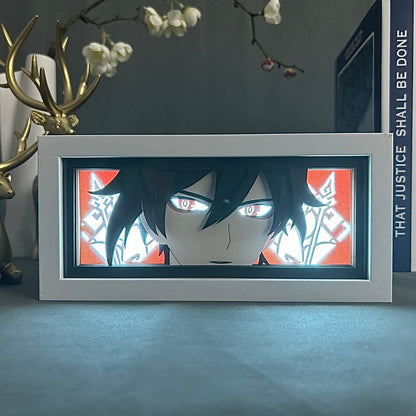 Zhongli GlowFrame - Genshin Impact - Framed Wall Art by Zyko 