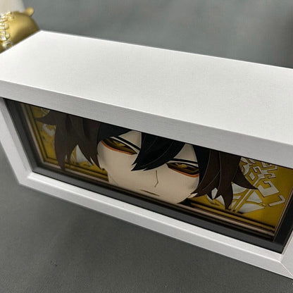 Zhongli GlowFrame - Genshin Impact - Framed Wall Art by Zyko 