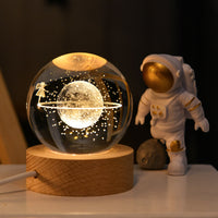 Ambient light table lamp used as modern bedside lamp in cozy room setup