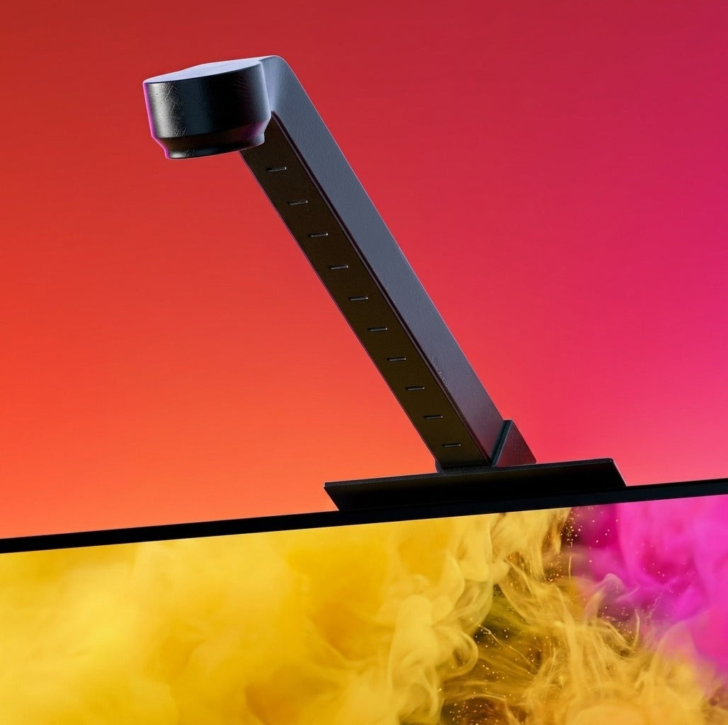 Ambient TV backlight kit creating a home cinema glow behind the screen, enhancing movies, gaming and entertainment with immersive RGB lighting.