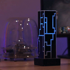 Animated view of the Aurora lamp showing smooth colour transitions that create magic lighting and enhance smart home lighting setups.