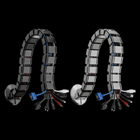 Cable management tube containing multiple cables to demonstrate wire management for desk setups