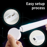 Easy setup process of modular DIY wall light with magnetic joints