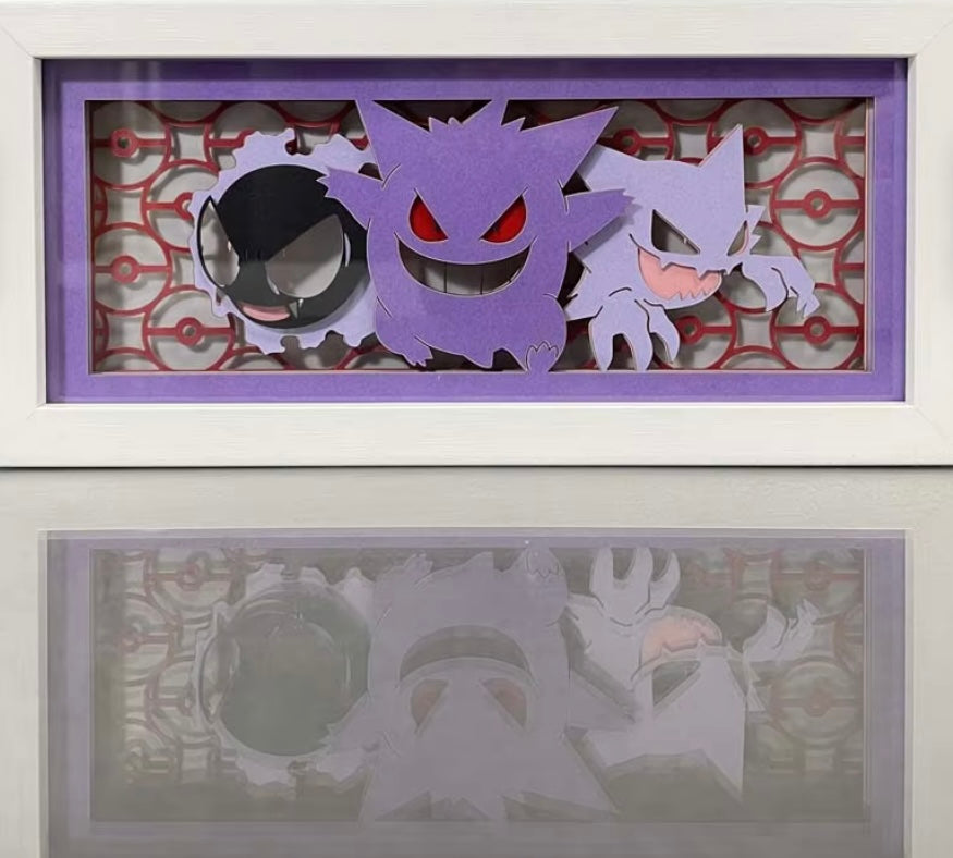 Gengar X Ghastly X Haunter GlowFrame - Pokemon