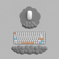 Grey foam wrist rest pairing for modern minimalist desk kawaii setups and stylish kawaii gifts.