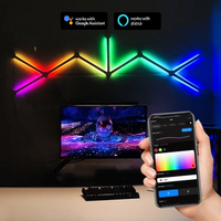 Smart LED wall light bars controlled via TuYa app and remote