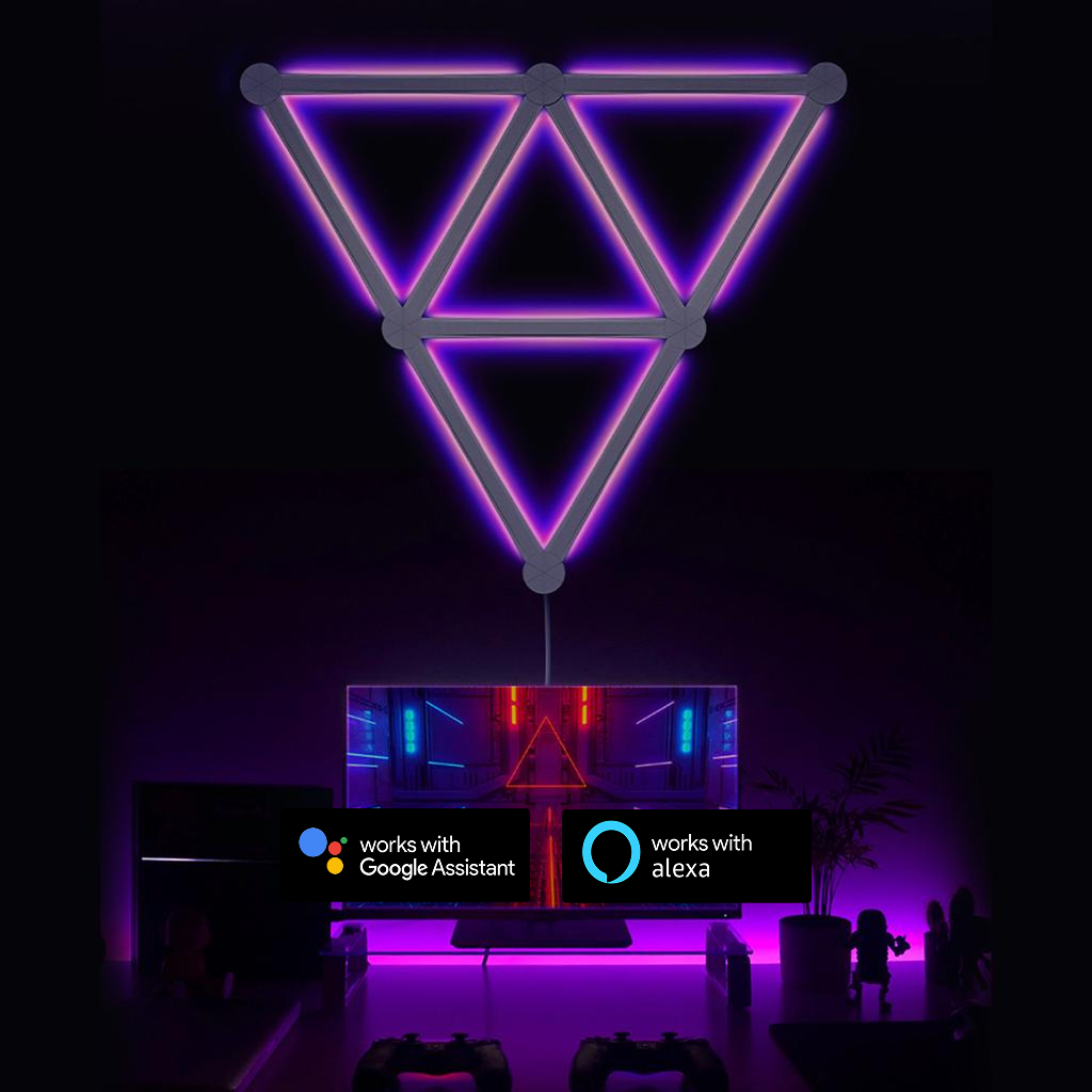 SpliceX RGB wall lights showing vivid colour transitions with no flickering LED lights