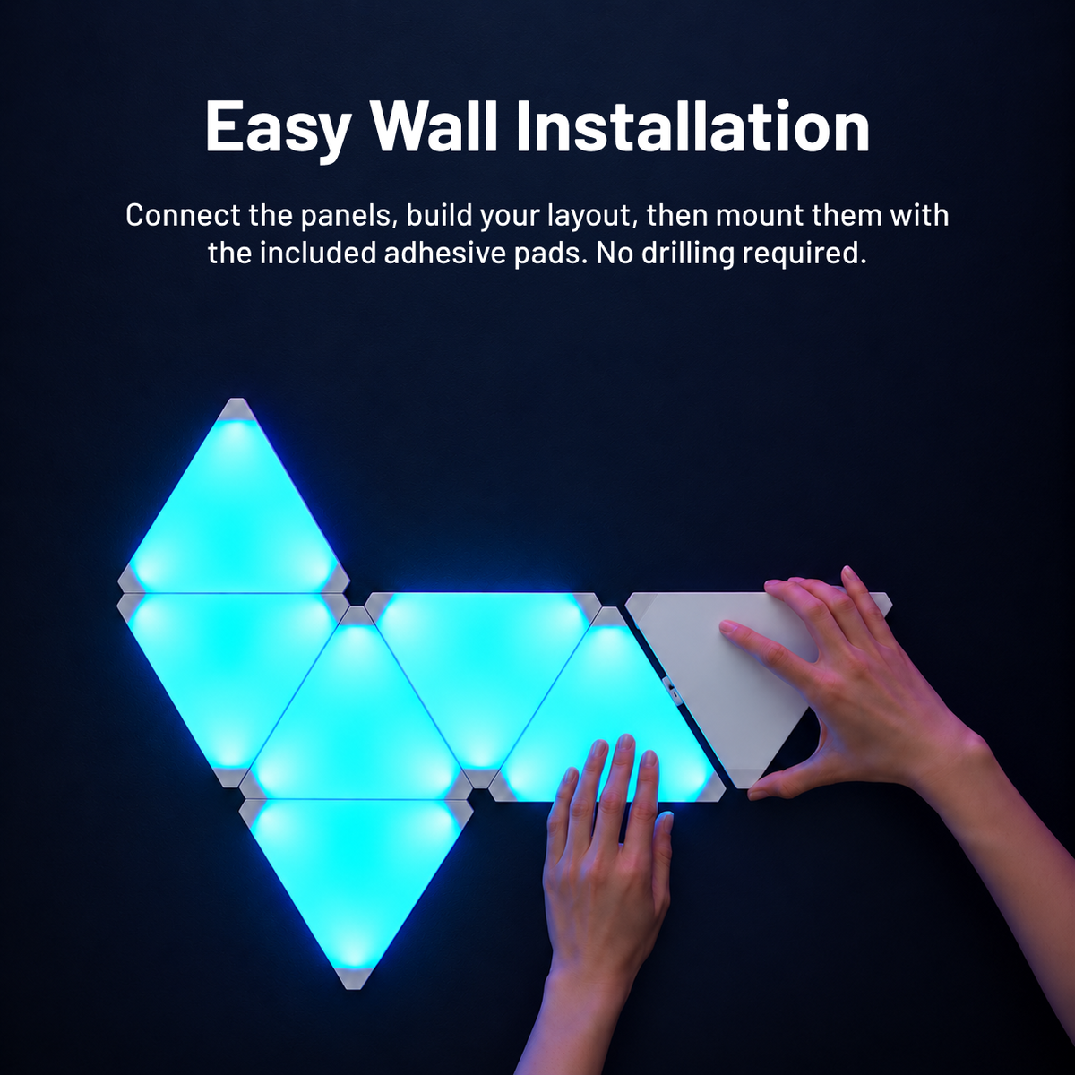 Triangle LED Panels for Gaming Setups | Zyko Elements
